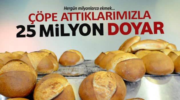 İsraf ettiğimiz gıdayla 25 milyon doyar