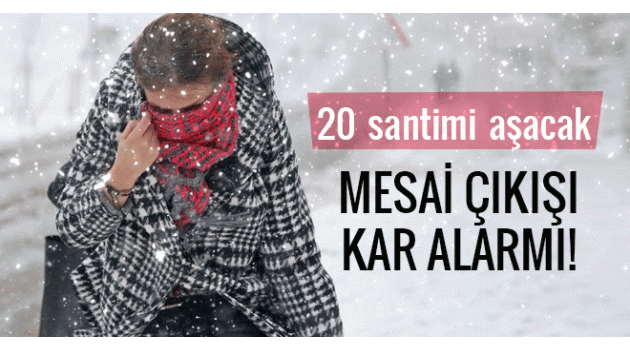 İstanbul için kar alarm'ı 18,oo'de başlayacak!