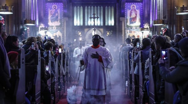 Katolik Hristiyanlar Noel'i kutladı