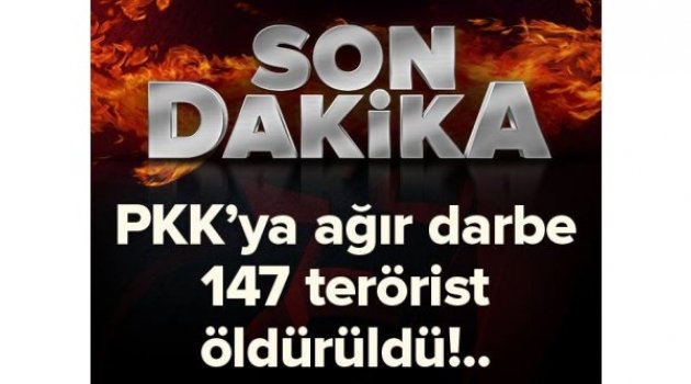 PKK'ya ağır darbe 147 terörist öldürüldü!.