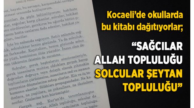 Sağcılar Allah topluluğu, solcular şeytan topluluğu diyen kitabı MEB okullara tavsiye etti