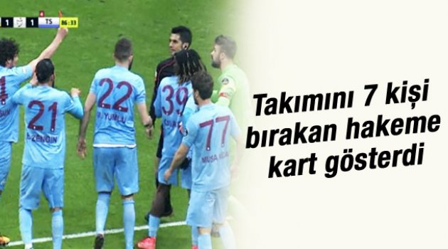 Salih Dursun hakeme kırmızı kart gösterdi
