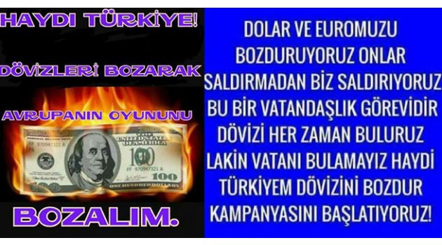 Sosyal medyada 'Dövizini bozdur' kampanyası