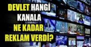 Devlet hangi kanala ne kadar reklam verdi?