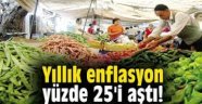 Enflasyon yüzde 25'i geçti