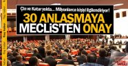 30 anlaşmaya Meclis'ten onay