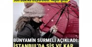 Bünyamin Sürmeli açıkladı: İstanbul'da kar yağışı…