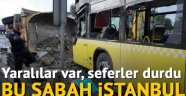 İstanbul'da kamyon metrobüs yoluna girdi, seferler durdu