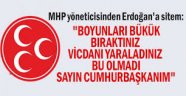 MHP yöneticisinden Erdoğan'a sitem: "Boyunları bükük bıraktınız vicdanı yaraladınız bu olmadı Sayın Cumhurbaşkanım"