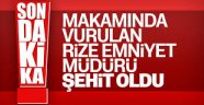 Rize Emniyet Müdürü polis tarafından vuruldu! Altuğ Verdi şehit oldu