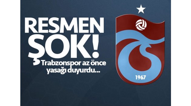 Trabzonspor'dan flaş açıklama! Transfer yasağı...