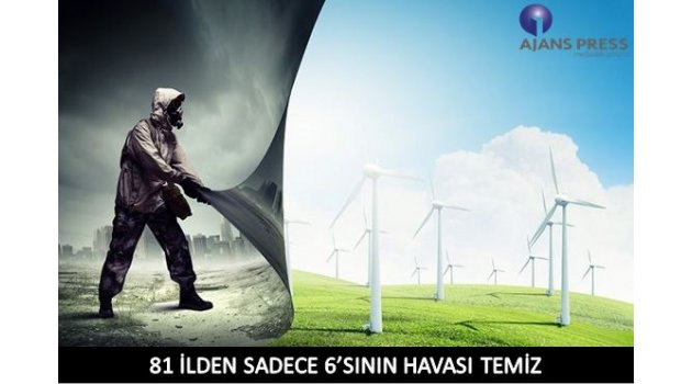 Türkiye'de yer alan 81 ilden sadece 6'sının havasının temiz