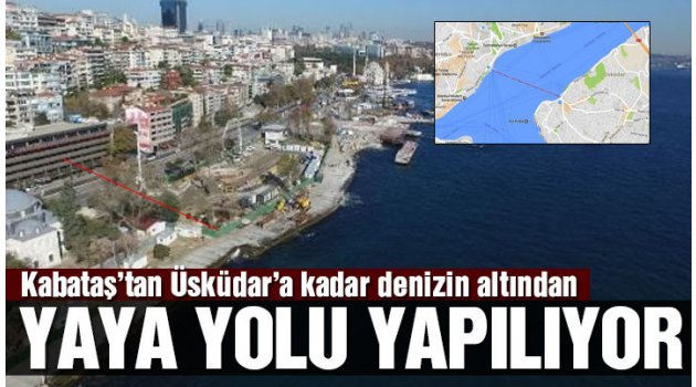 Üsküdar Kabataş arası yaya ve Bisiklet yolu