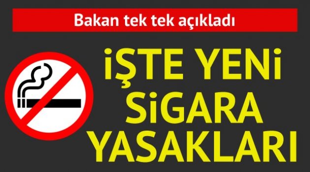 Yeni sigara yasakları geldi